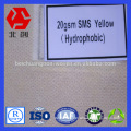 American customer requires SMS Yellow Color 25gsm for making surgical gowns